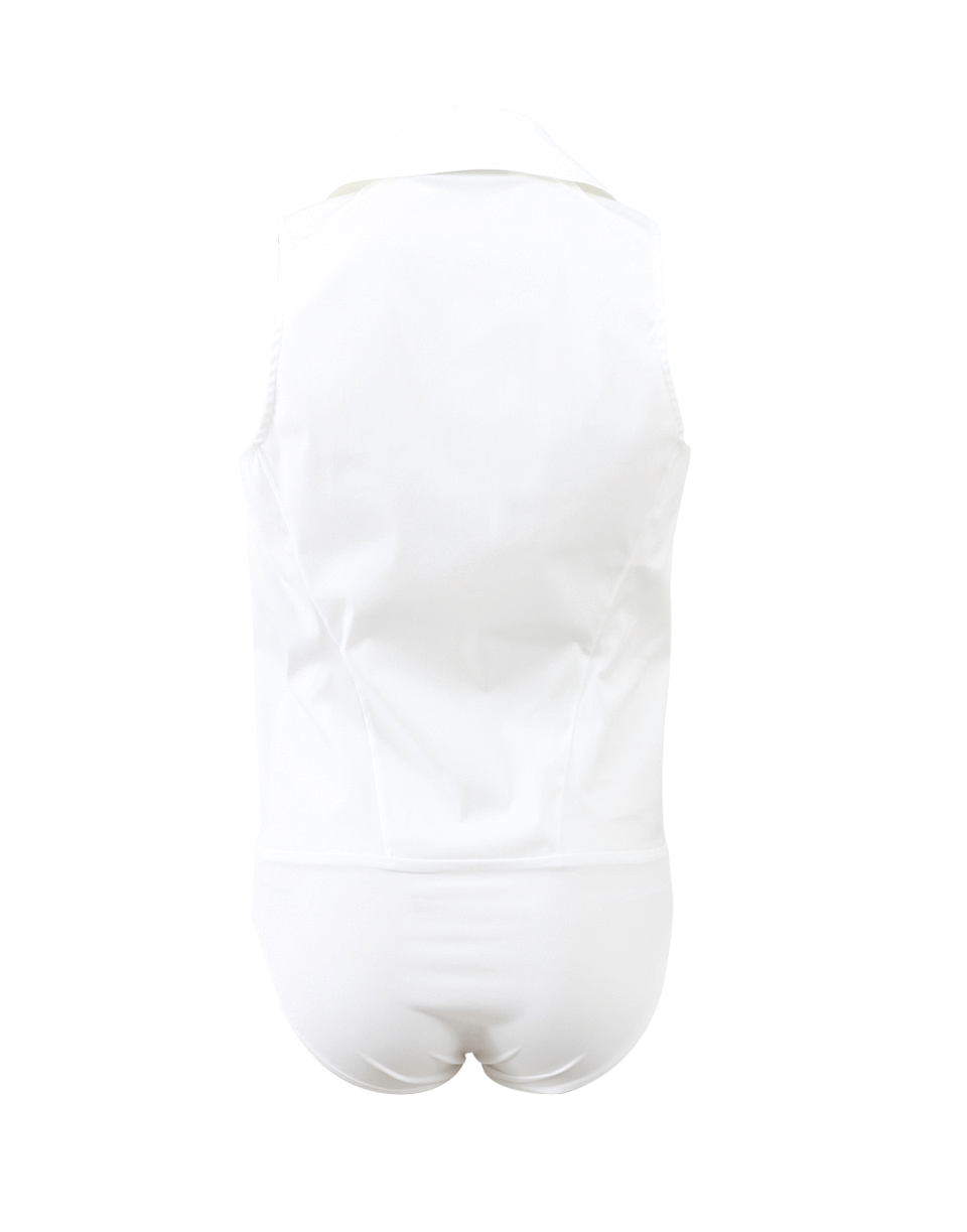 DONNA KARAN-Cotton Stretch Bodysuit-