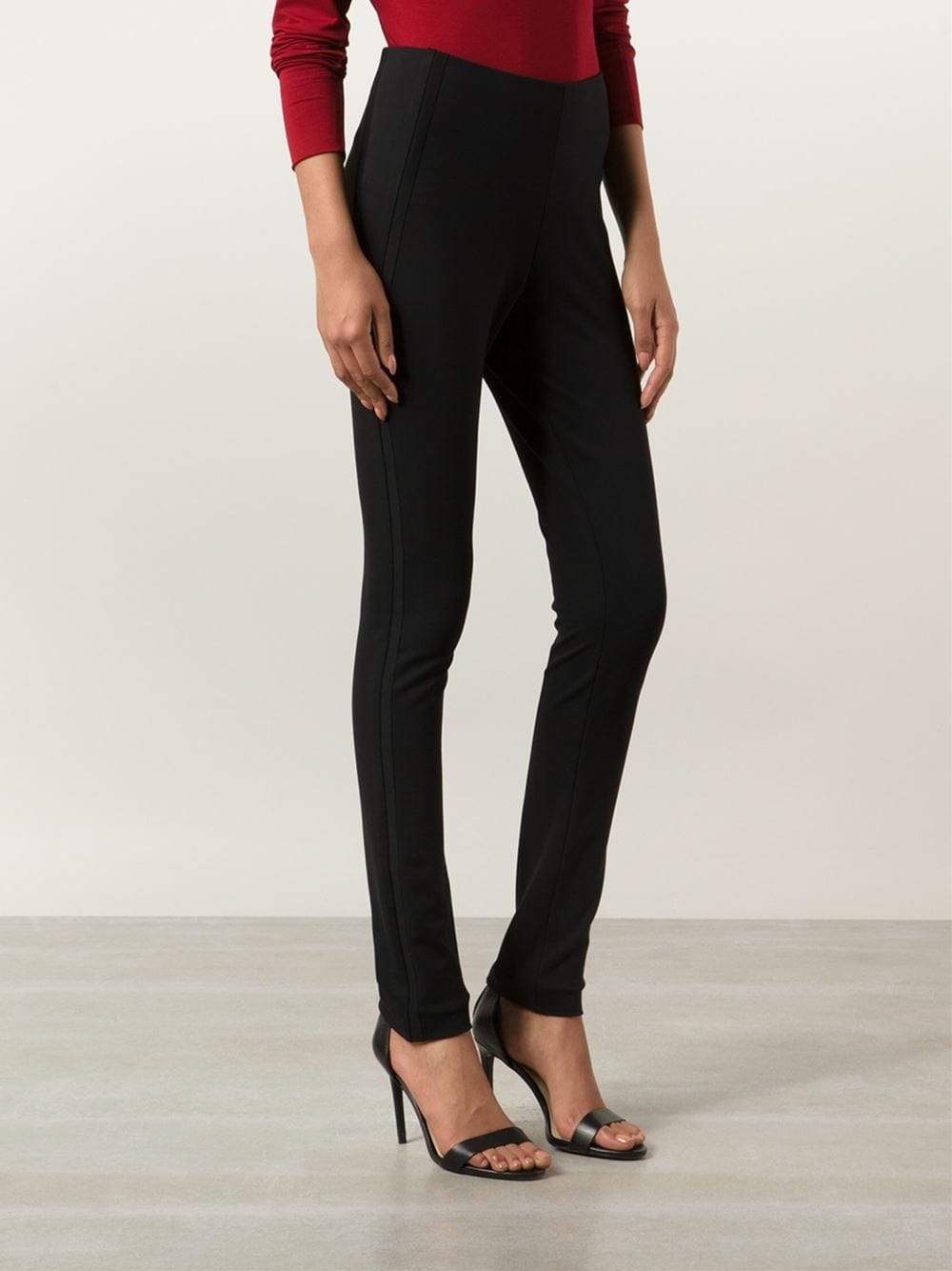 DONNA KARAN-Slim Pant With Jersey Detail-