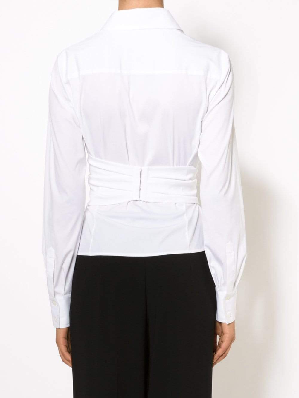 DONNA KARAN-Back Wrap Blouse-