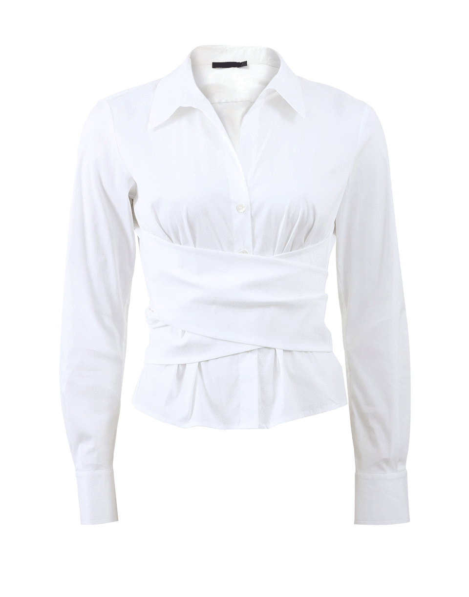 DONNA KARAN-Back Wrap Blouse-