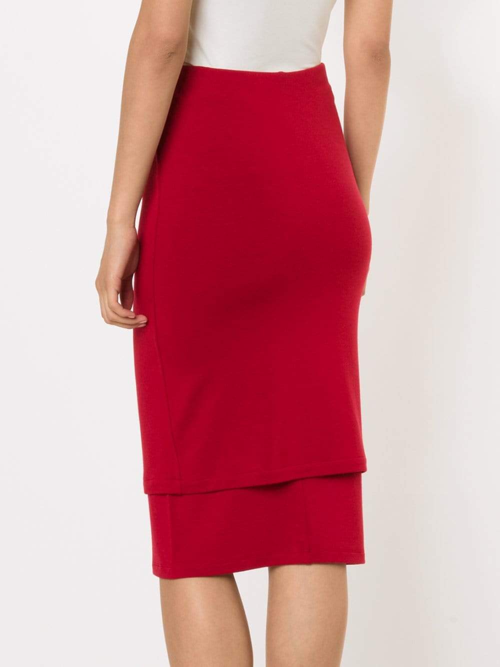 DONNA KARAN-Double Layer Tube Skirt-