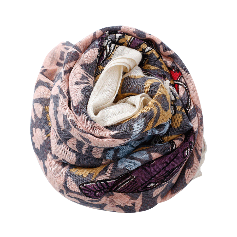 DOROTHEE SCHUMACHER-Linen Lust Printed Scarf-YELLOW