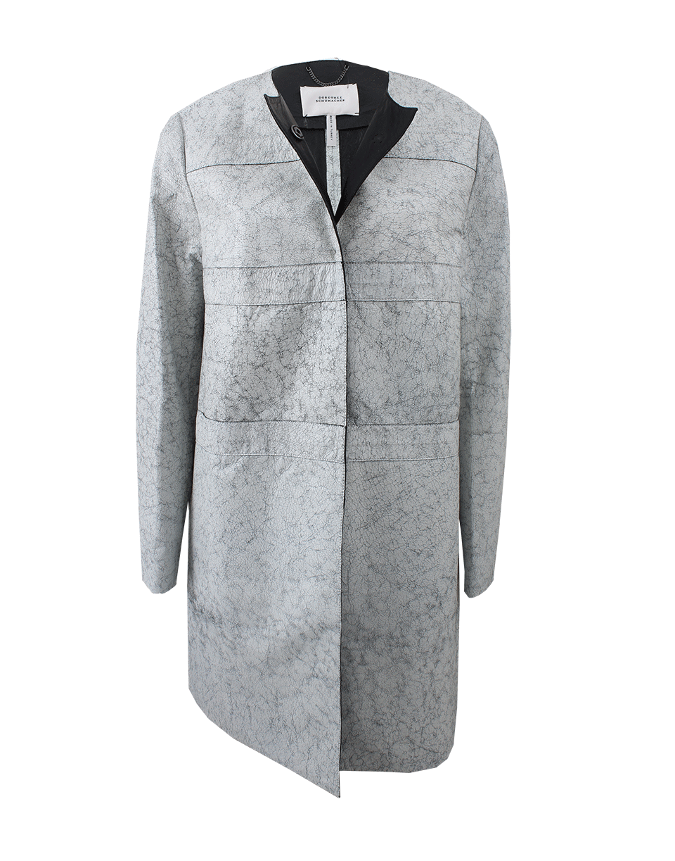 DOROTHEE SCHUMACHER-Lacquer Finish Leather Coat-