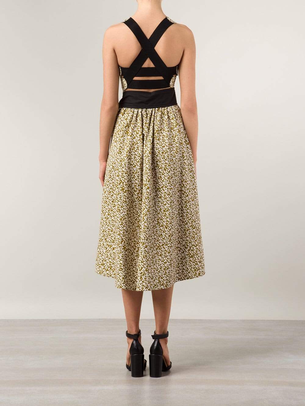 DOROTHEE SCHUMACHER-Criss-Cross Back Floral Dress-
