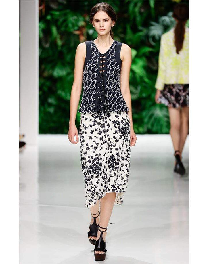 DOROTHEE SCHUMACHER-Eyelet Lace-Up Blouse-