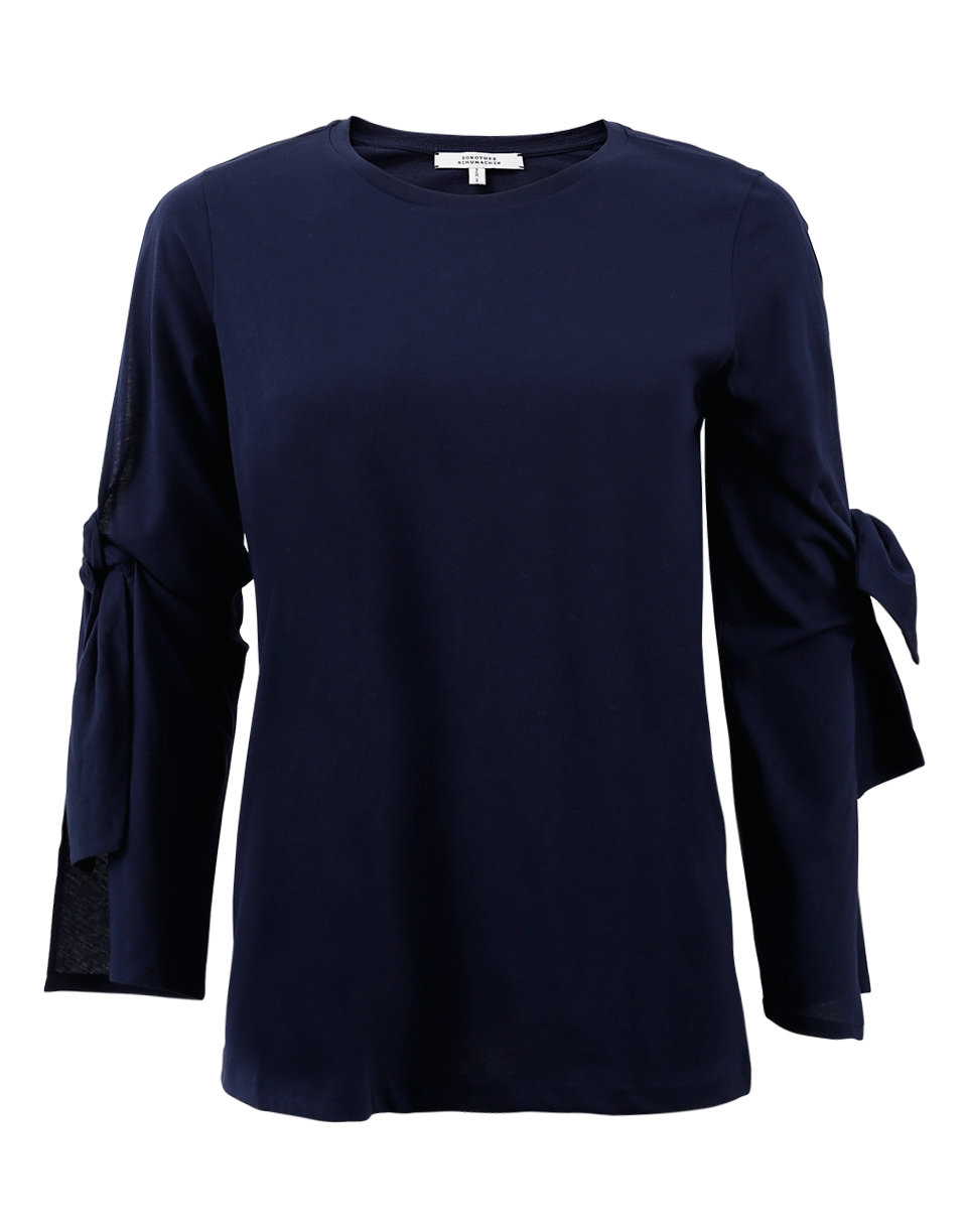 DOROTHEE SCHUMACHER-Charming Effects Knot Sleeve Tee-