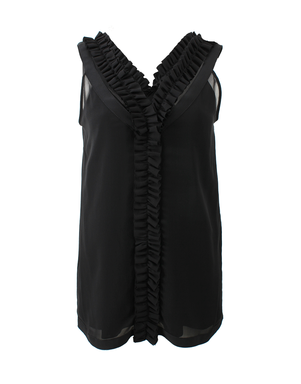DOROTHEE SCHUMACHER-Bitter Top With Ruffle Harness-BLACK