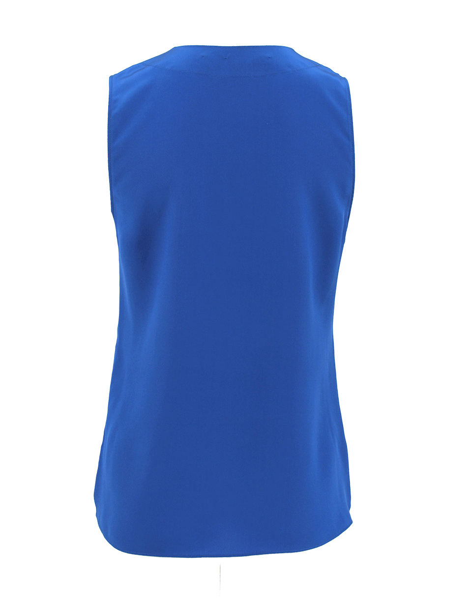 DOROTHEE SCHUMACHER-Sleeveless Slit Chest Crewneck Top-
