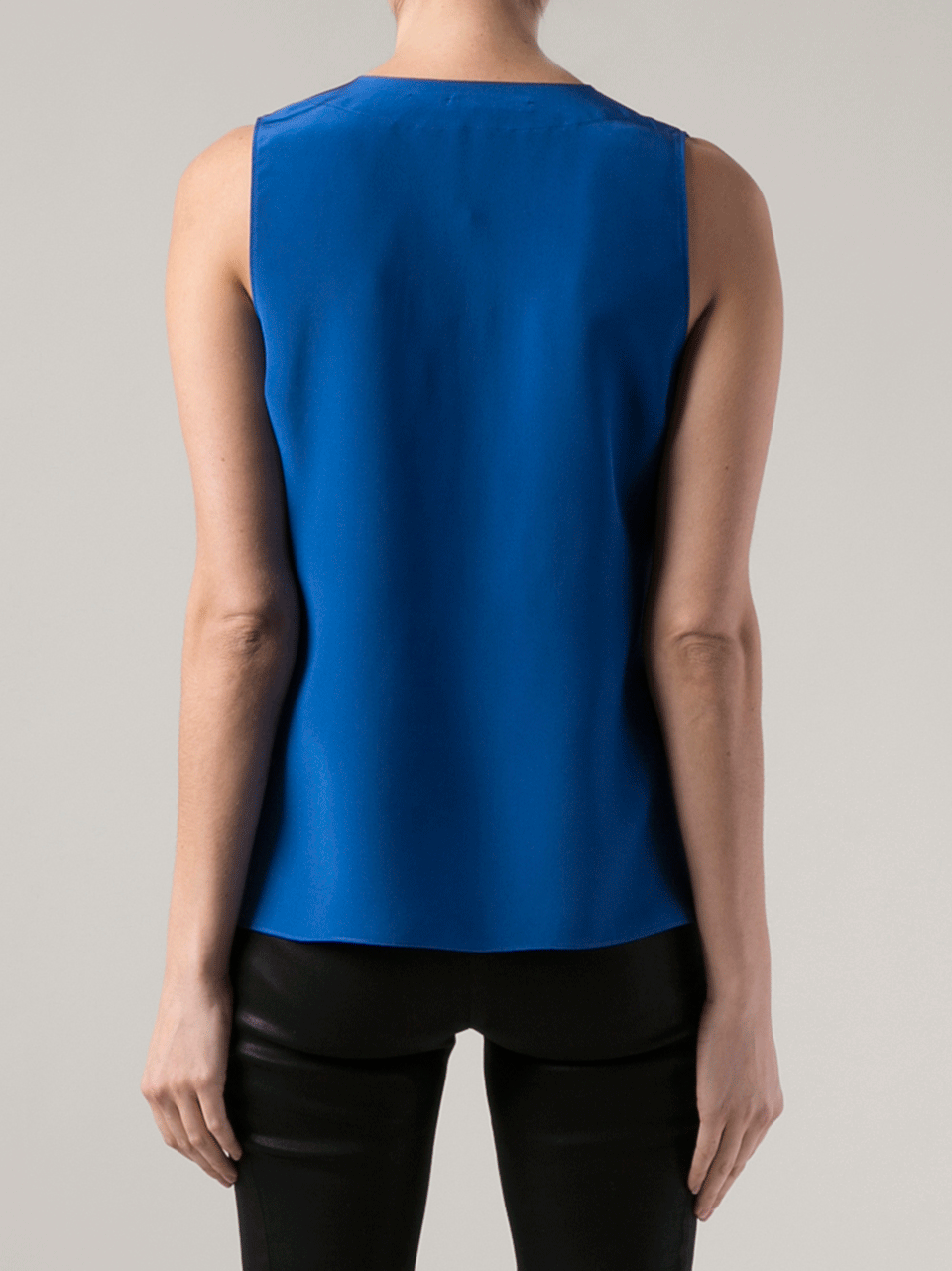 DOROTHEE SCHUMACHER-Sleeveless Slit Chest Crewneck Top-