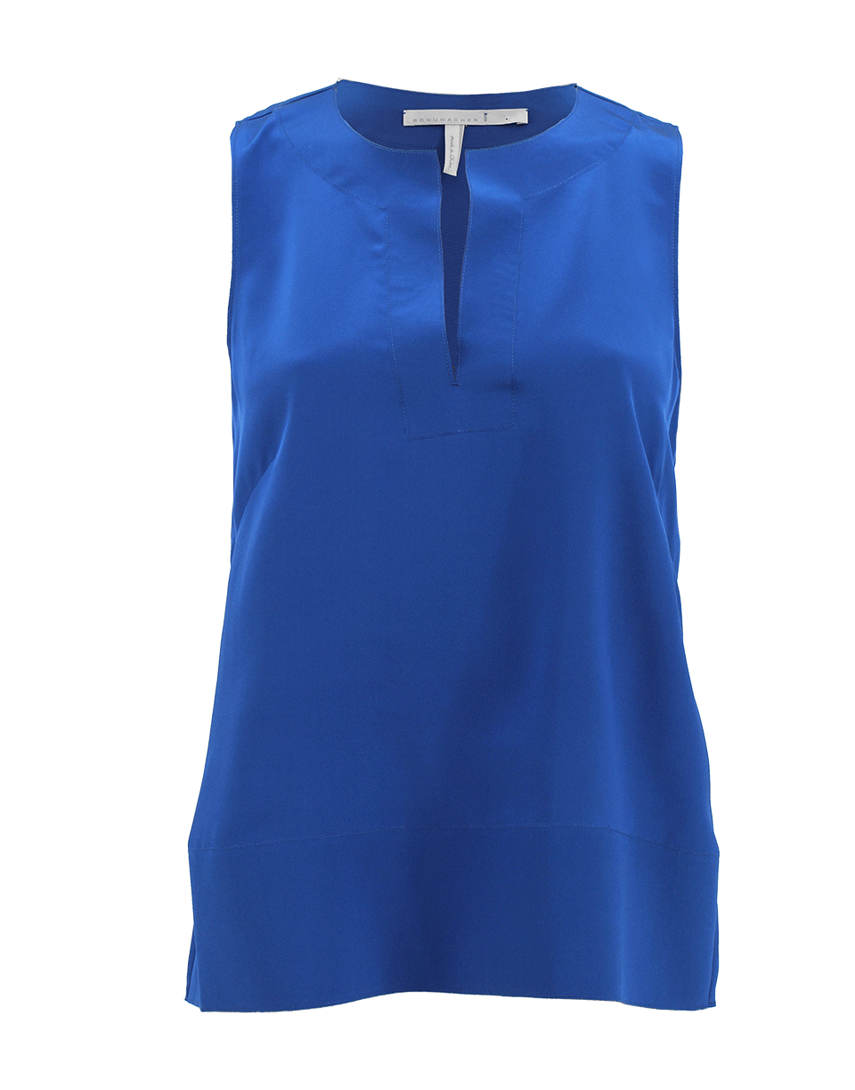 DOROTHEE SCHUMACHER-Sleeveless Slit Chest Crewneck Top-