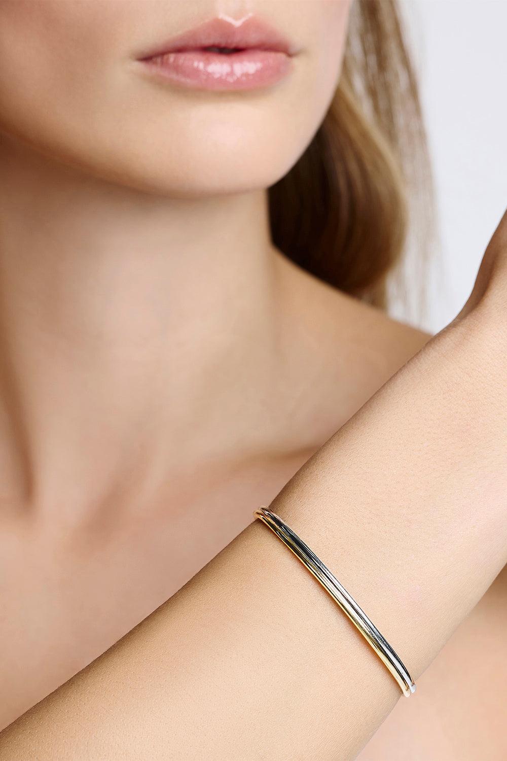 Two-Tone Thread Cuff Bracelet-WHT YLW-JEWELRYBOUTIQUEBRACELET O-JENNIFER FISHER