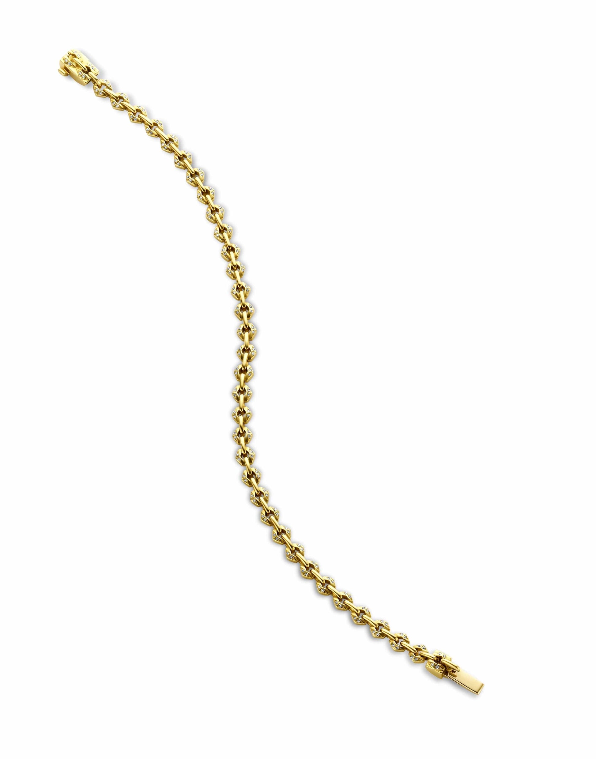 DRIES CRIEL-Bond Signature Mini Diamond Bracelet-YELLOW GOLD