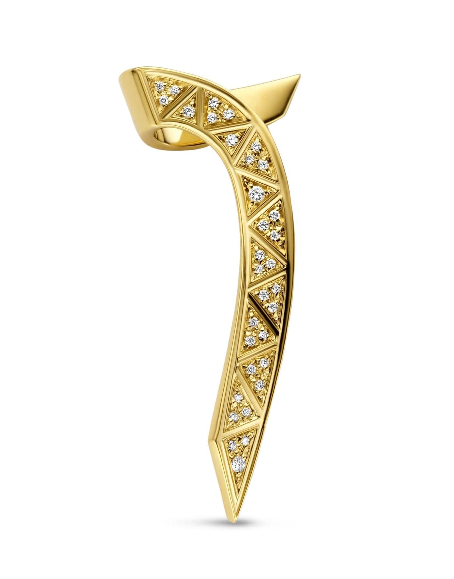 DRIES CRIEL-Lotus Diamond Earcuff-YELLOW GOLD