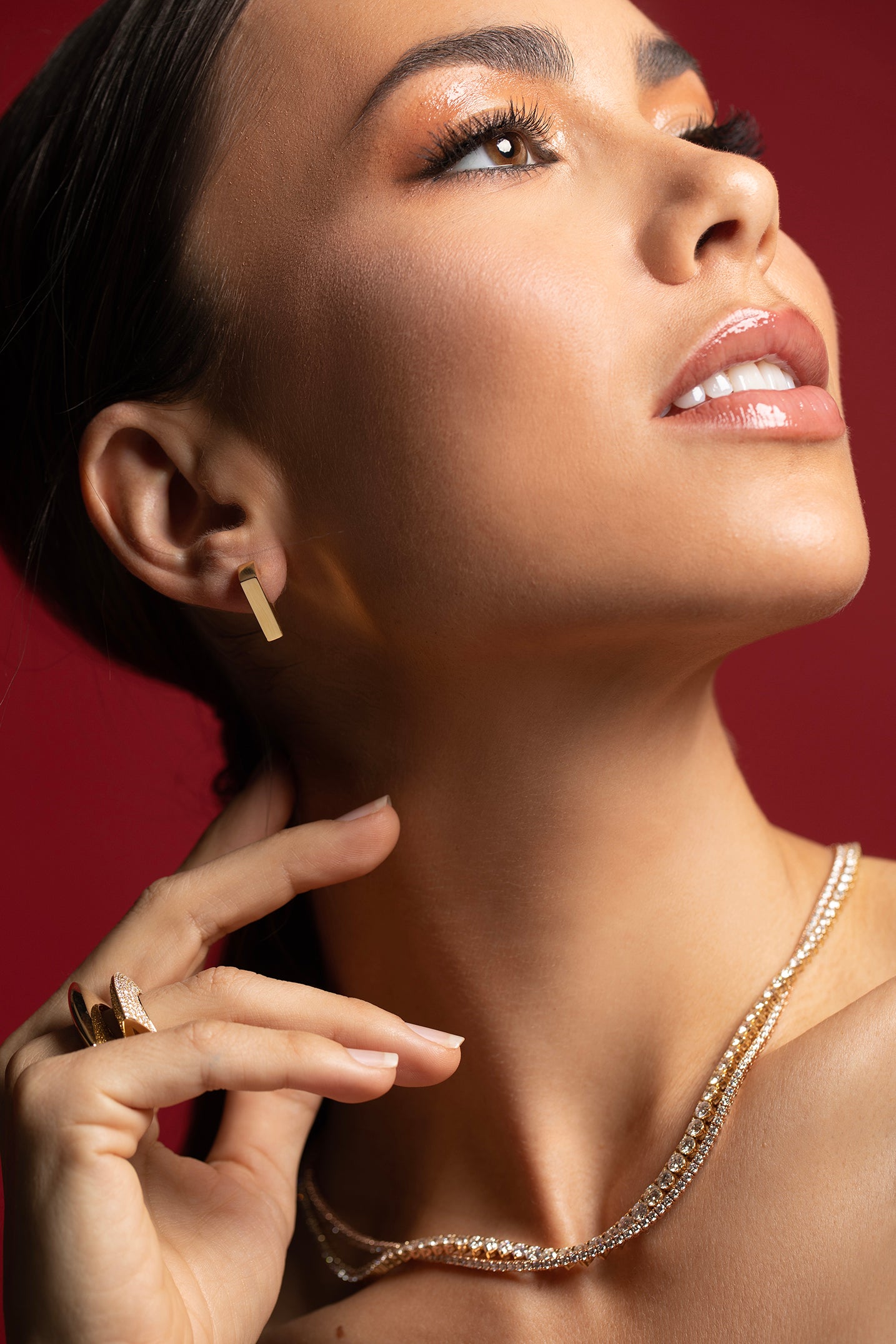 DRIES CRIEL-Medium Brute Earrings-YELLOW GOLD