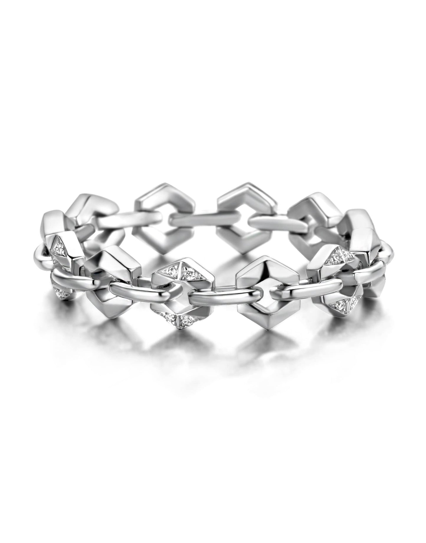 DRIES CRIEL-Bond Signature Mini Diamond Ring-WHITE GOLD