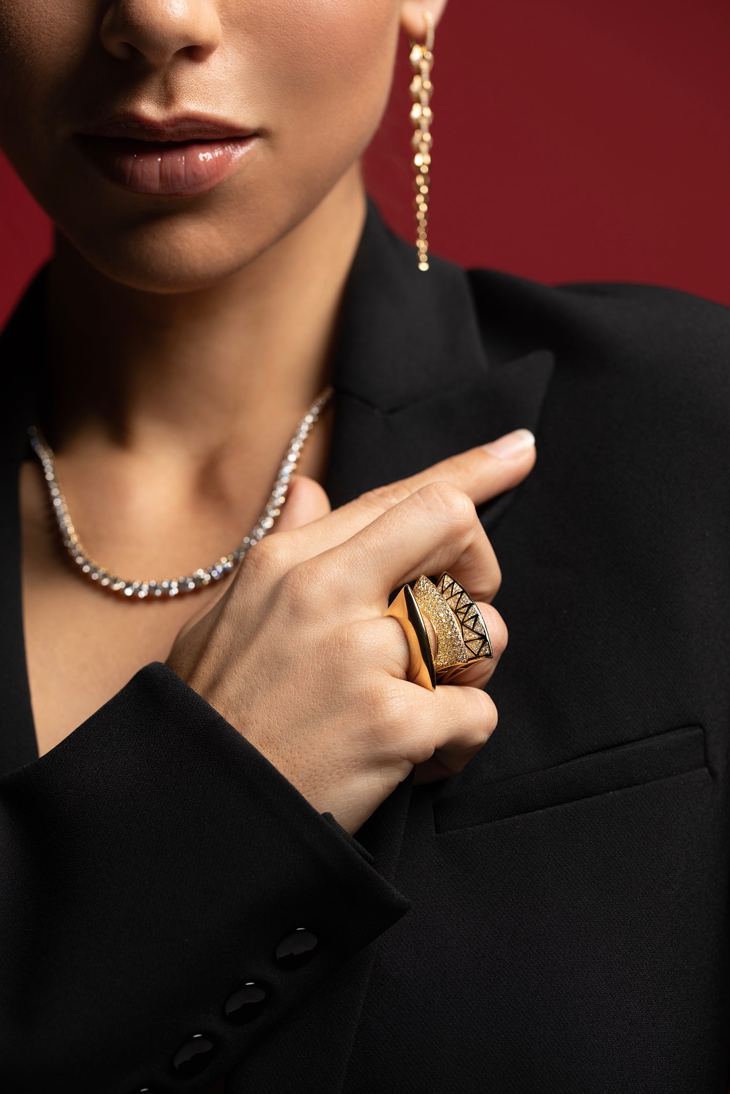 DRIES CRIEL-Lotus Ring-YELLOW GOLD