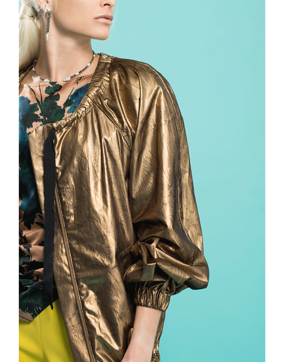DRIES VAN NOTEN-Volvada Metallic Jacket-