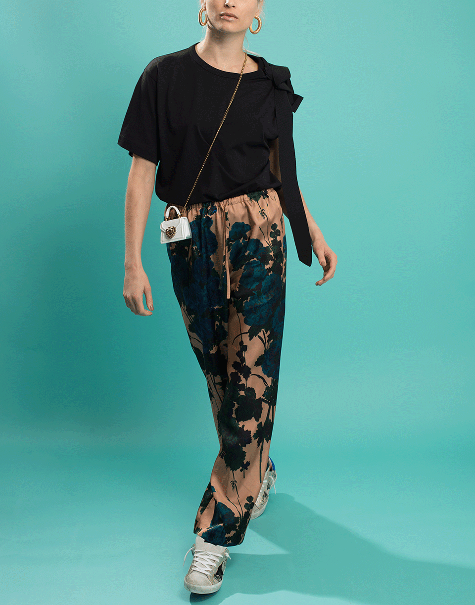 DRIES VAN NOTEN-Puvis Print Silk Pant-