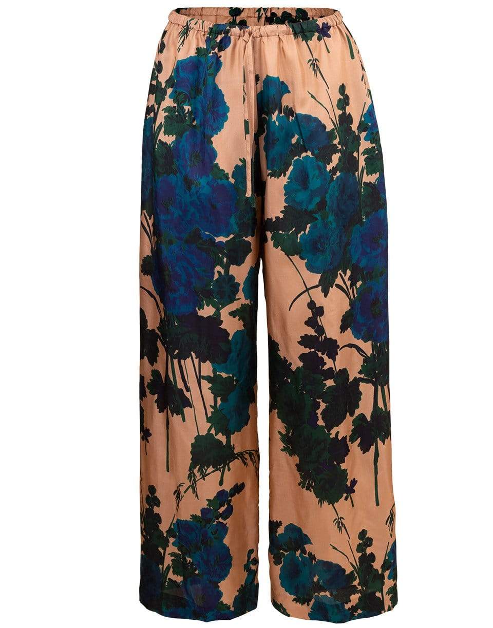 DRIES VAN NOTEN-Puvis Print Silk Pant-