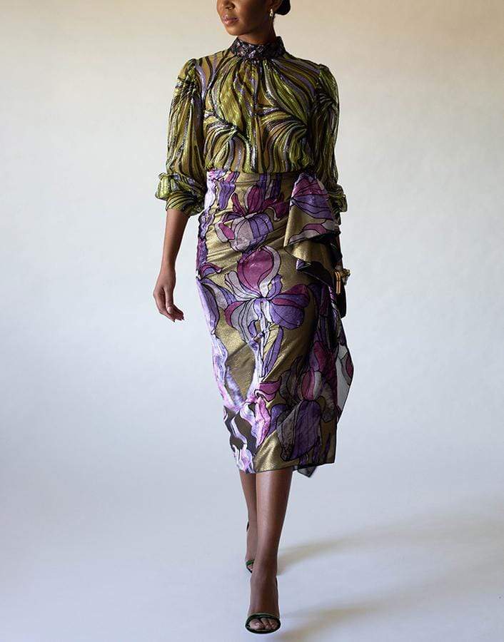 DRIES VAN NOTEN-Savin Velvet Flower Sarong-