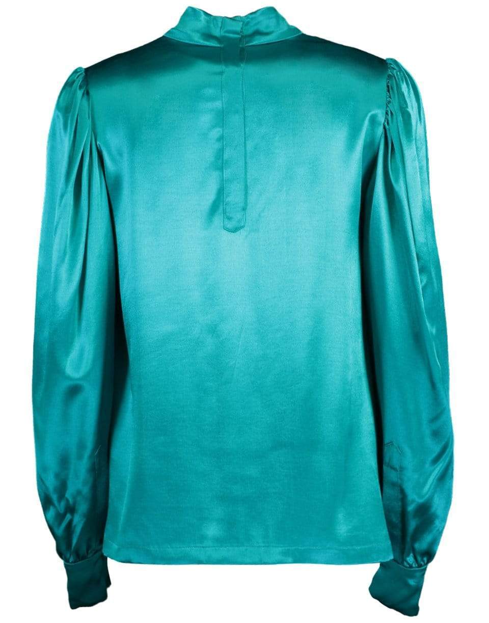 DRIES VAN NOTEN-Coxe Long Sleeve High Neck Solid Blouse-