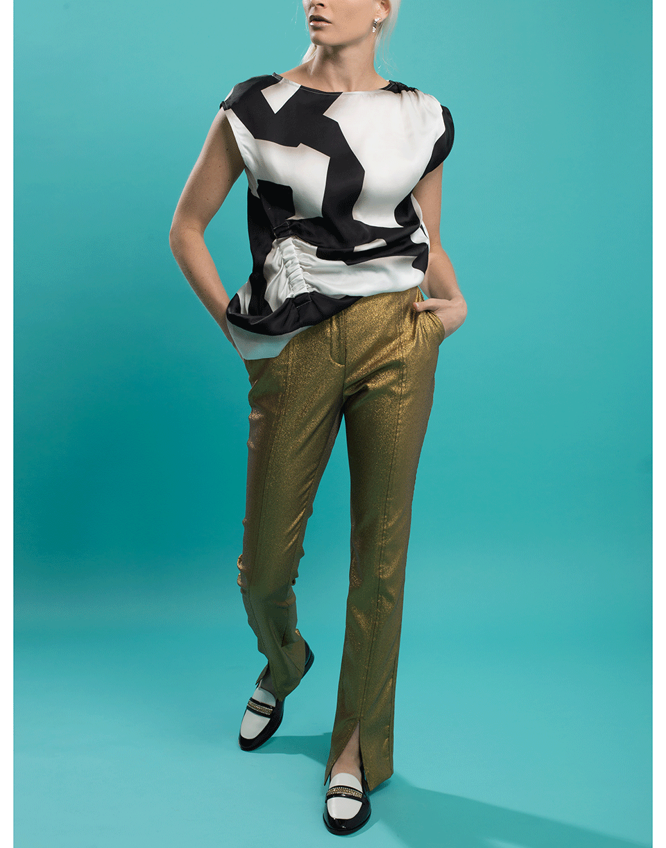 DRIES VAN NOTEN-Black and White Ceto Striped Top-