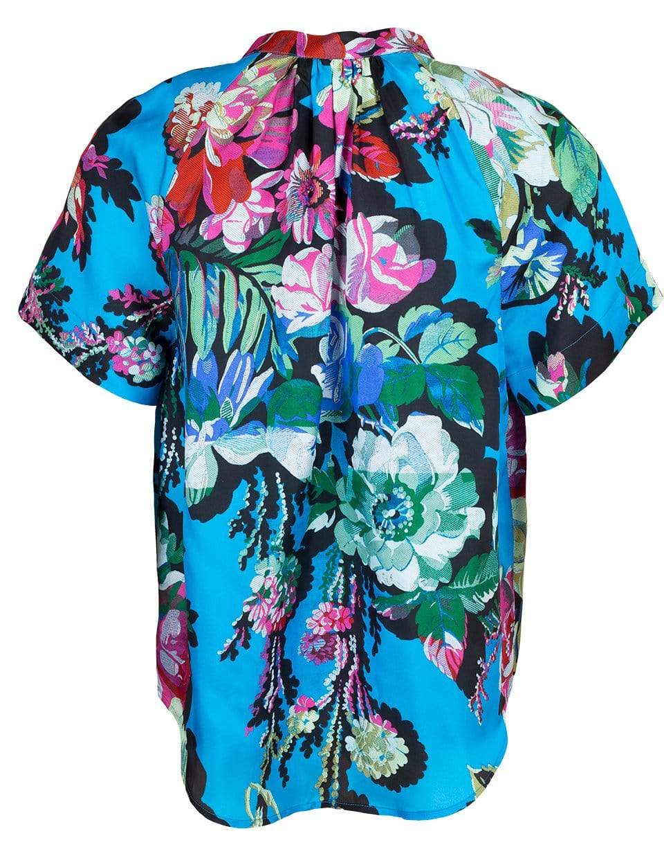 DRIES VAN NOTEN-Chen Short Sleeve Floral Top-