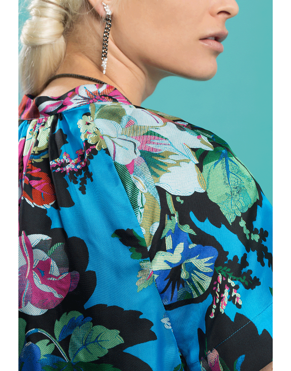 DRIES VAN NOTEN-Chen Short Sleeve Floral Top-