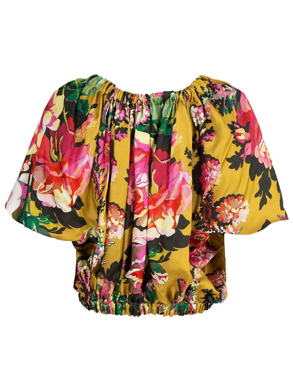 DRIES VAN NOTEN-Cixi Ribbon Off the Shoulder Floral Top-