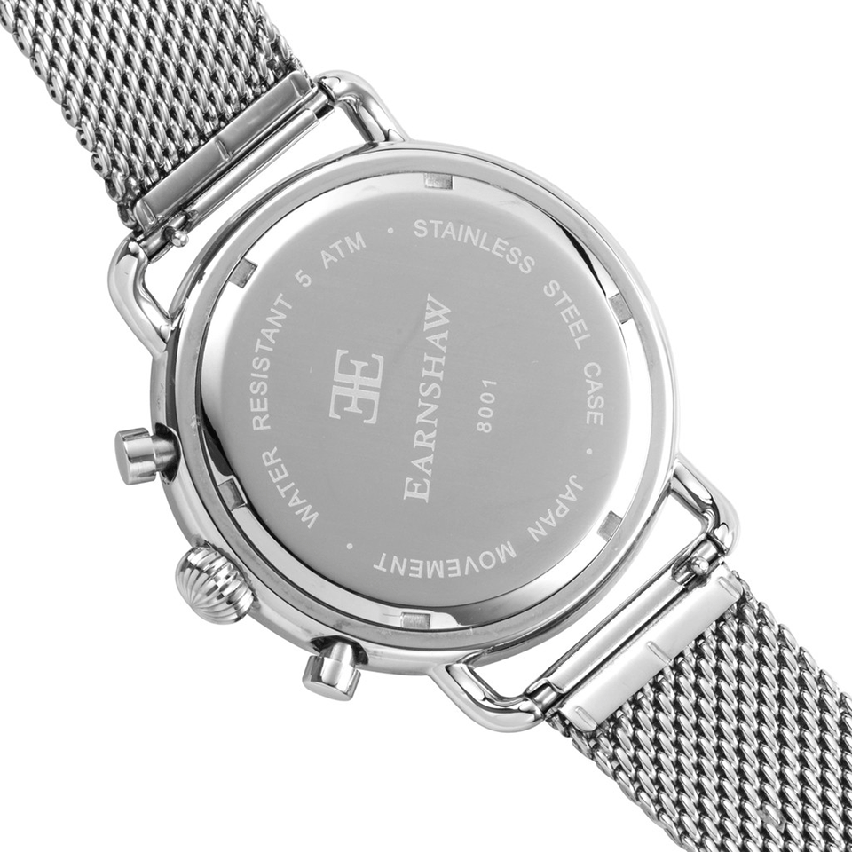 EARNSHAW WATCHES-Investigator Watch-BLK/SS