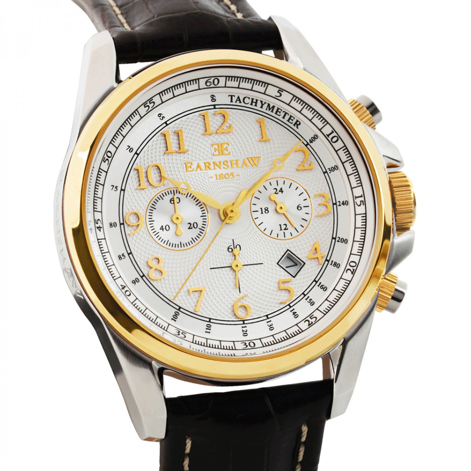 EARNSHAW WATCHES-Commodore Watch-BROWN