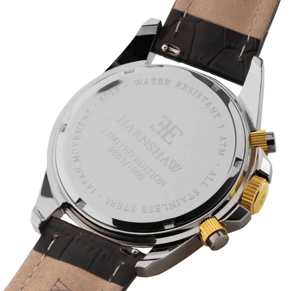EARNSHAW WATCHES-Commodore Watch-BROWN