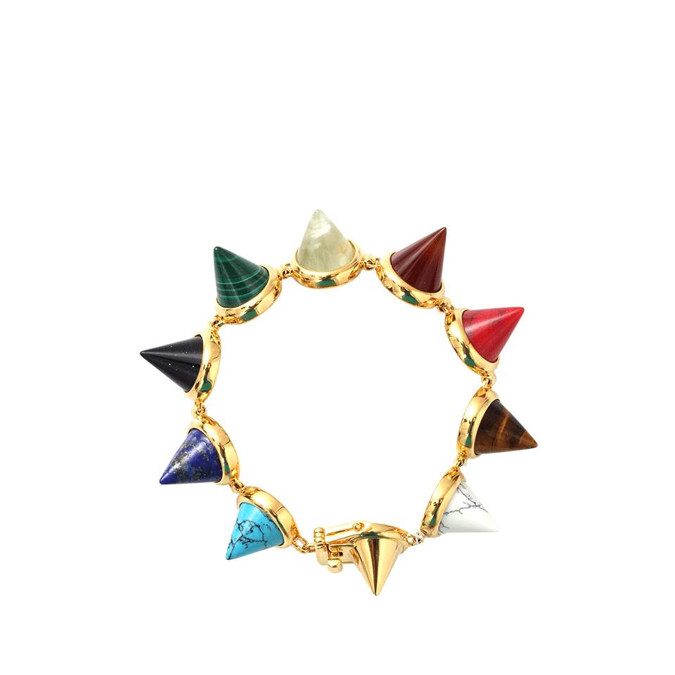 EDDIE BORGO-Gemstone Cone Bracelet-GLD/MLTI