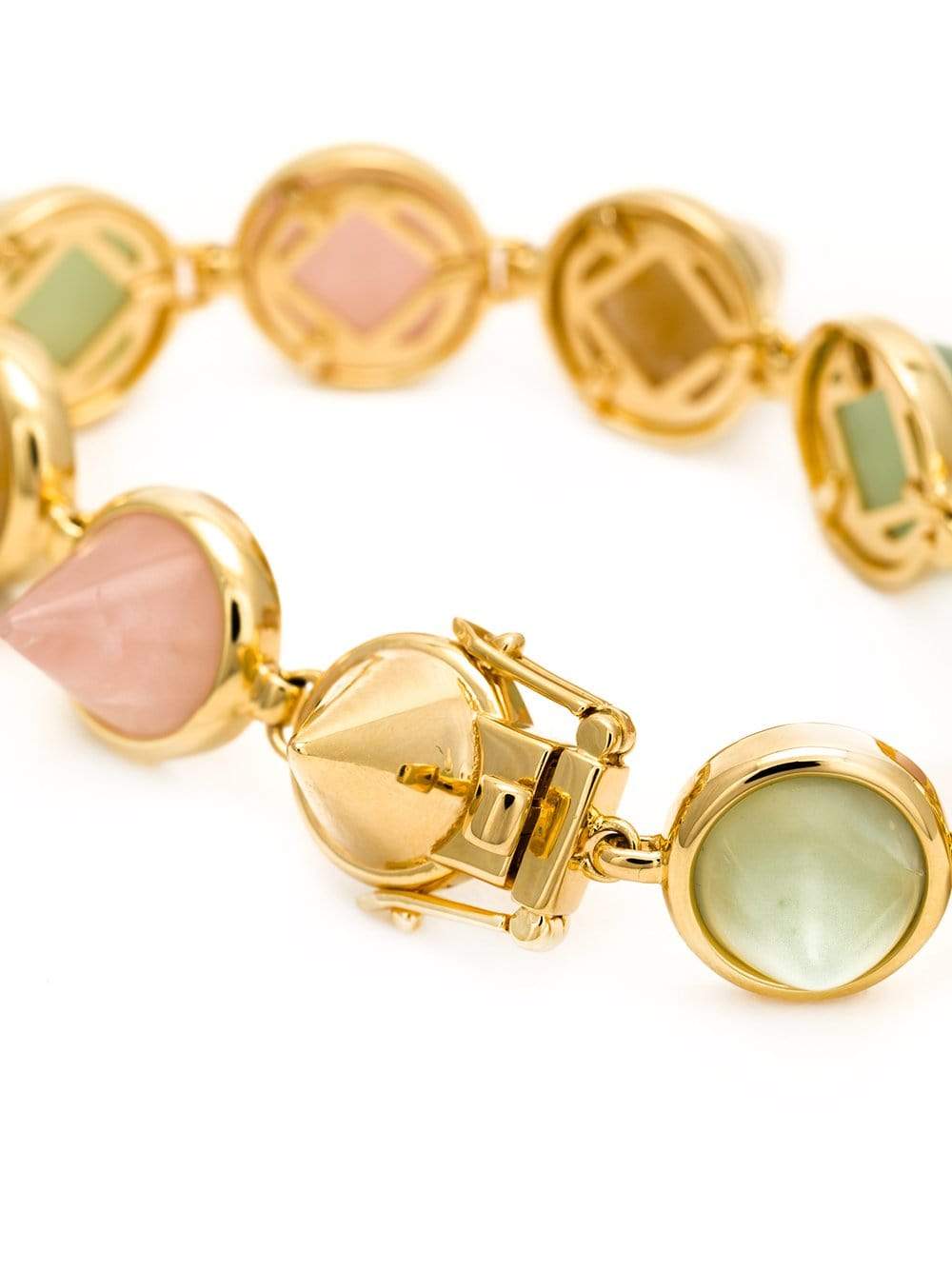EDDIE BORGO-Gem Stone Cone Bracelet-GLDMULTI