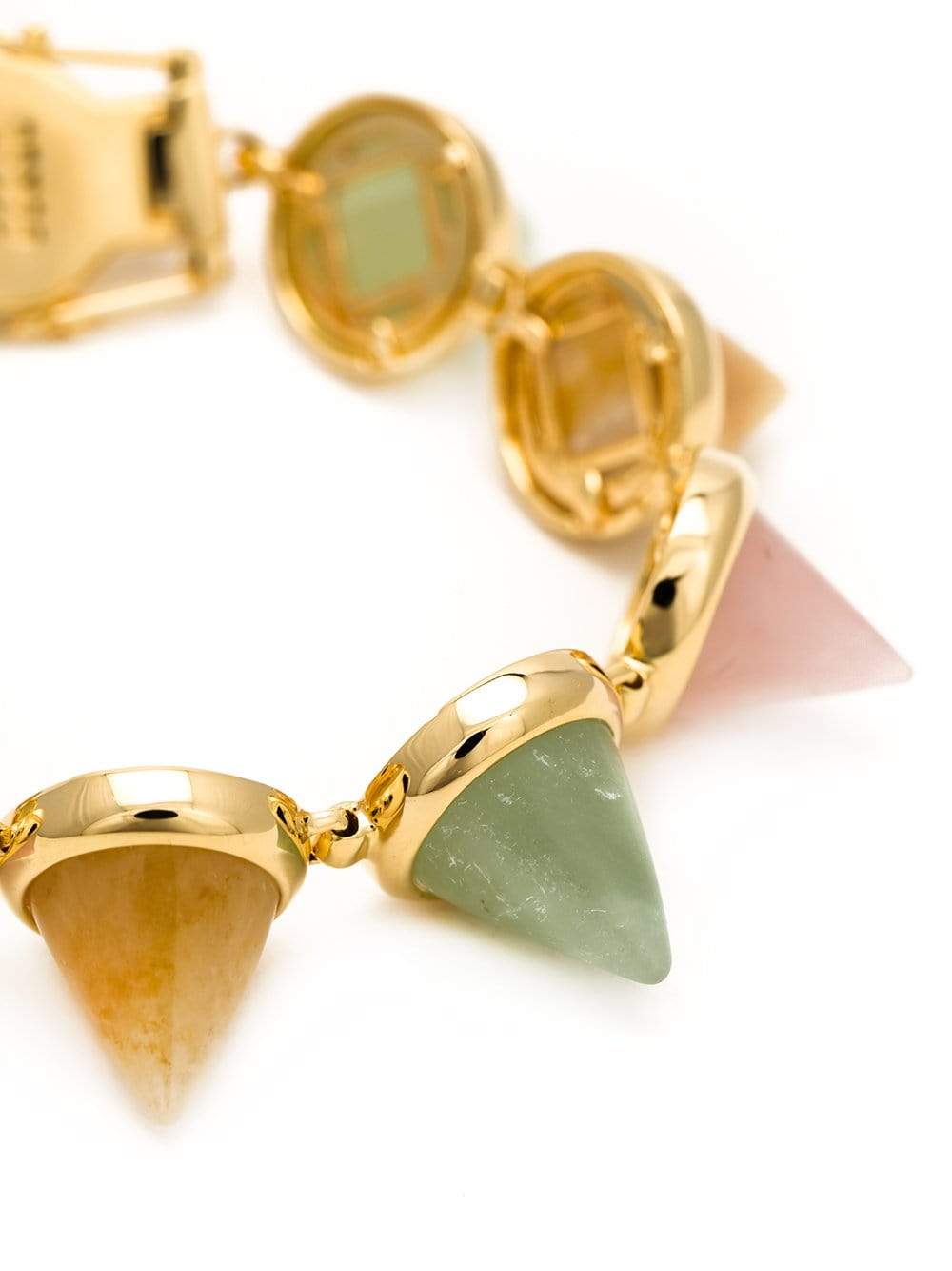 EDDIE BORGO-Gem Stone Cone Bracelet-GLDMULTI