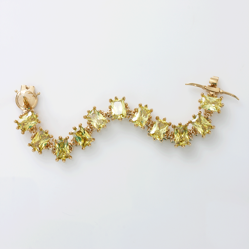 EDDIE BORGO-Small Rectangular Estate Bracelet-GLD/PERI