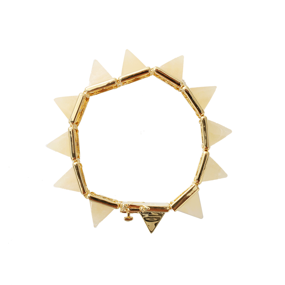 EDDIE BORGO-Gemstone Large Pyramid Bracelet-GLD/YLLW