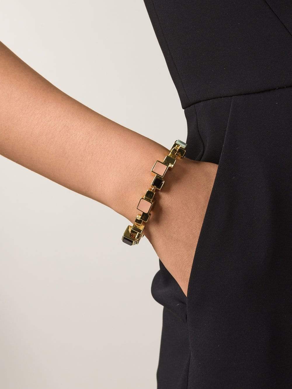 EDDIE BORGO-Cube Bracelet-GOLD