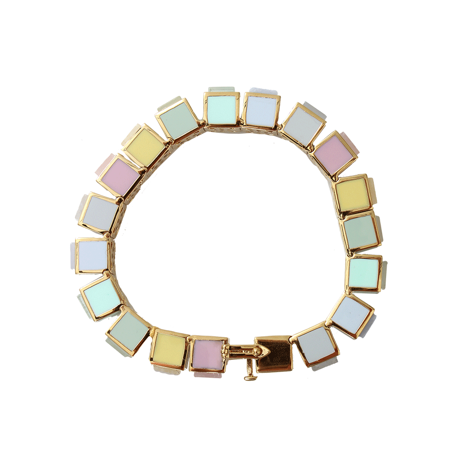 EDDIE BORGO-Inlaid Cube Bracelet-GOLD