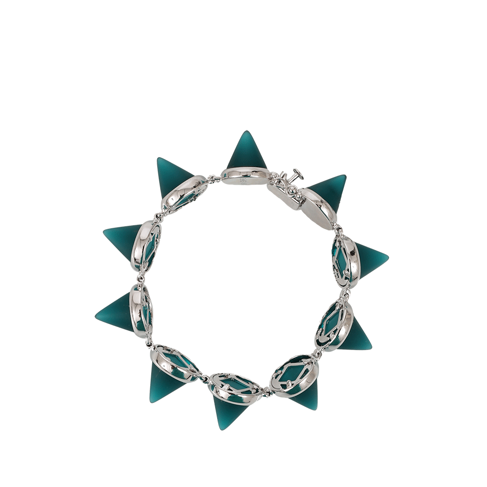 EDDIE BORGO-Gemstone Cone Bracelet-GRN/BLUE