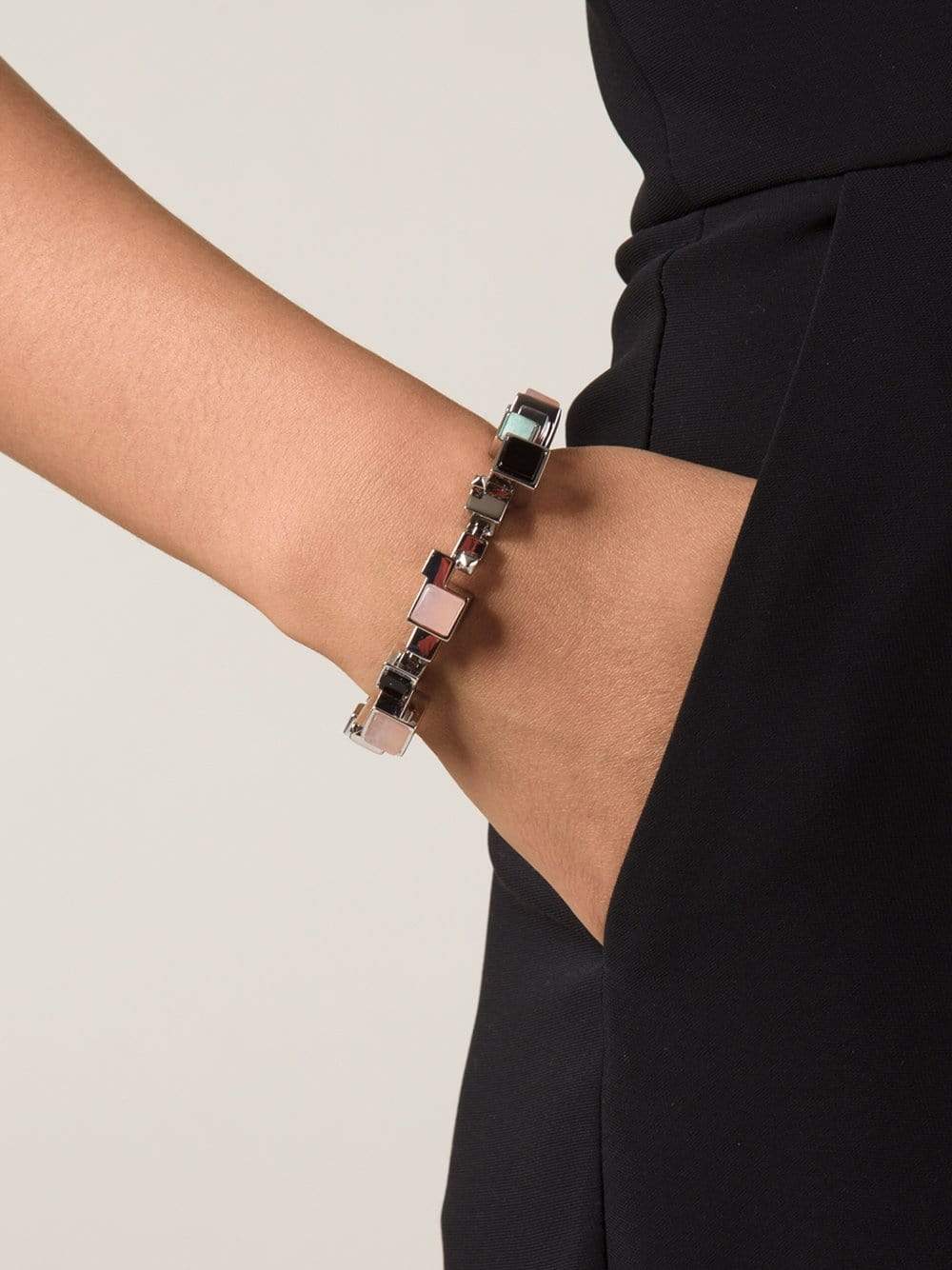 EDDIE BORGO-Cube Bracelet-SILVER