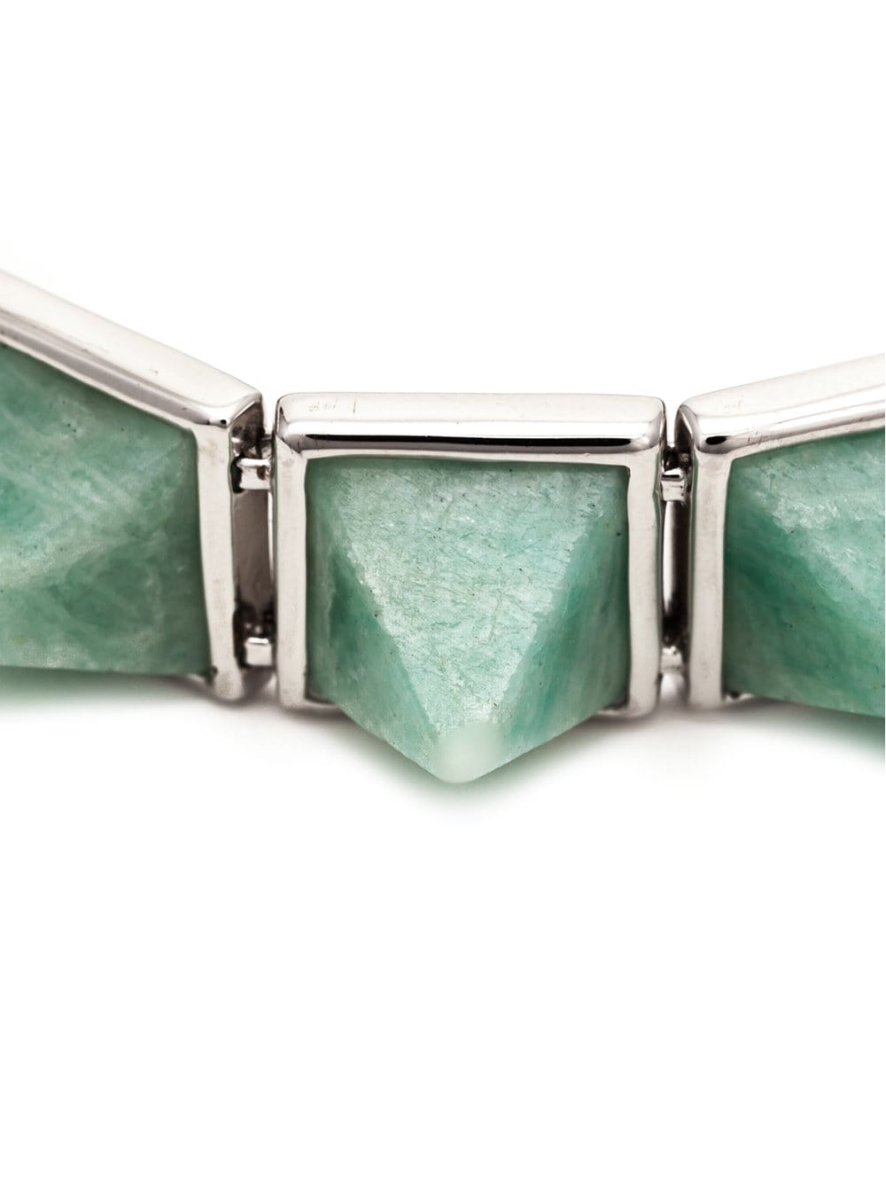 EDDIE BORGO-Gemstone Pyramid Bracelet-SLV/GRN