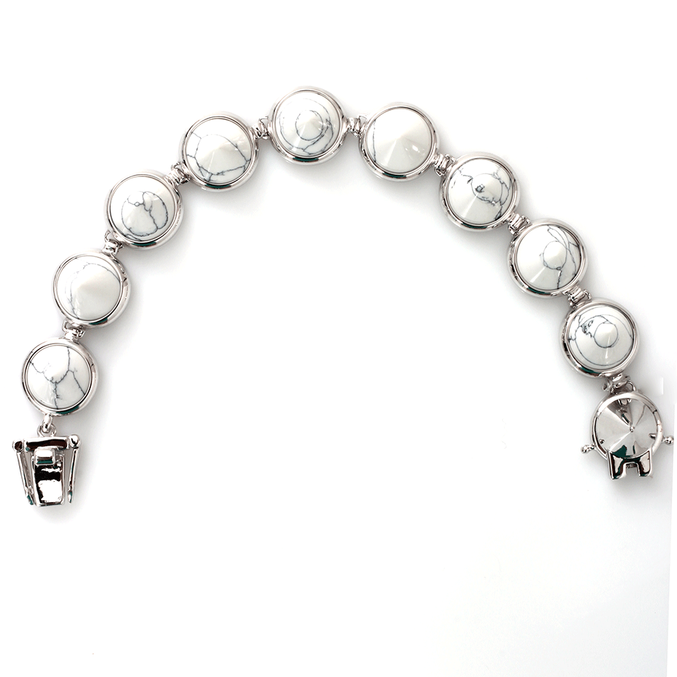 EDDIE BORGO-Gemstone Cone Bracelet-SLVR/HOW