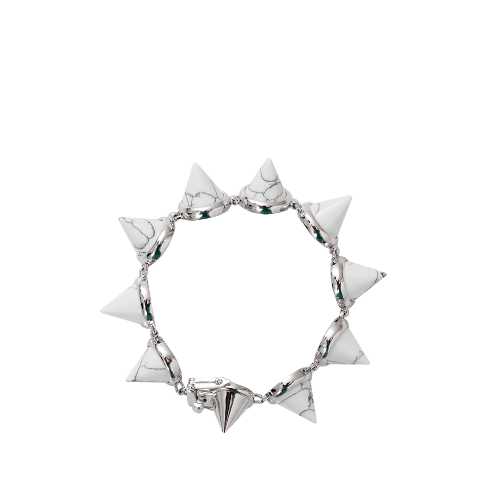 EDDIE BORGO-Gemstone Cone Bracelet-SLVR/HOW