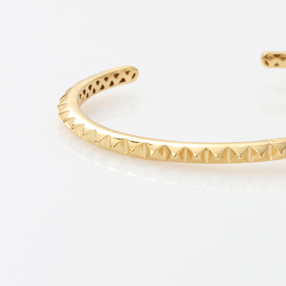 EDDIE BORGO-Small Pyramid Cuff-GOLD