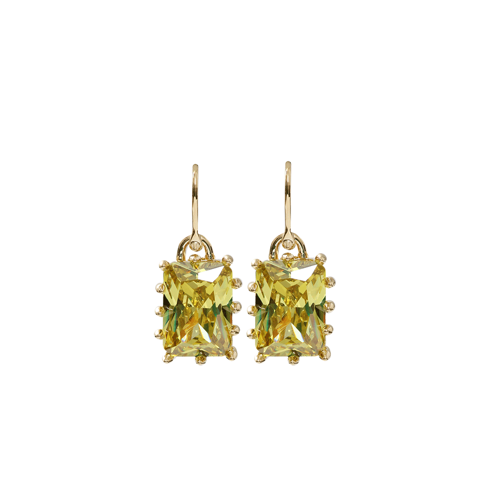 EDDIE BORGO-Rectangle Estate Drop Earrings-GLD/PERI