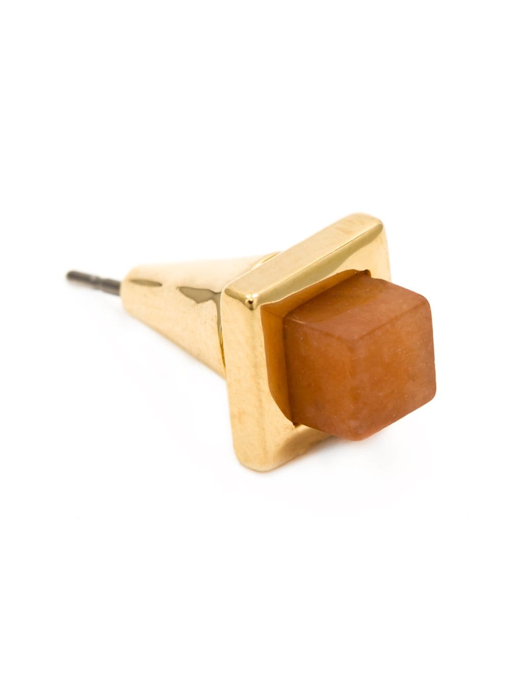 EDDIE BORGO-Small Gemstone Cube Stud-GOLD