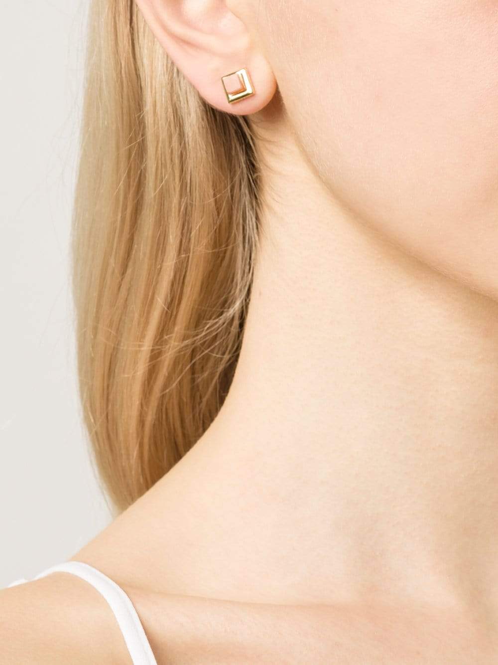EDDIE BORGO-Small Gemstone Cube Stud-GOLD