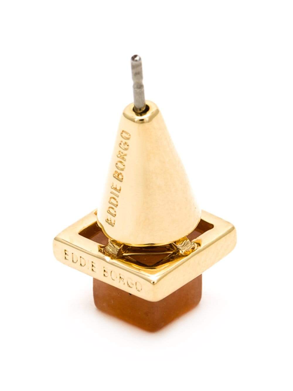 EDDIE BORGO-Small Gemstone Cube Stud-GOLD