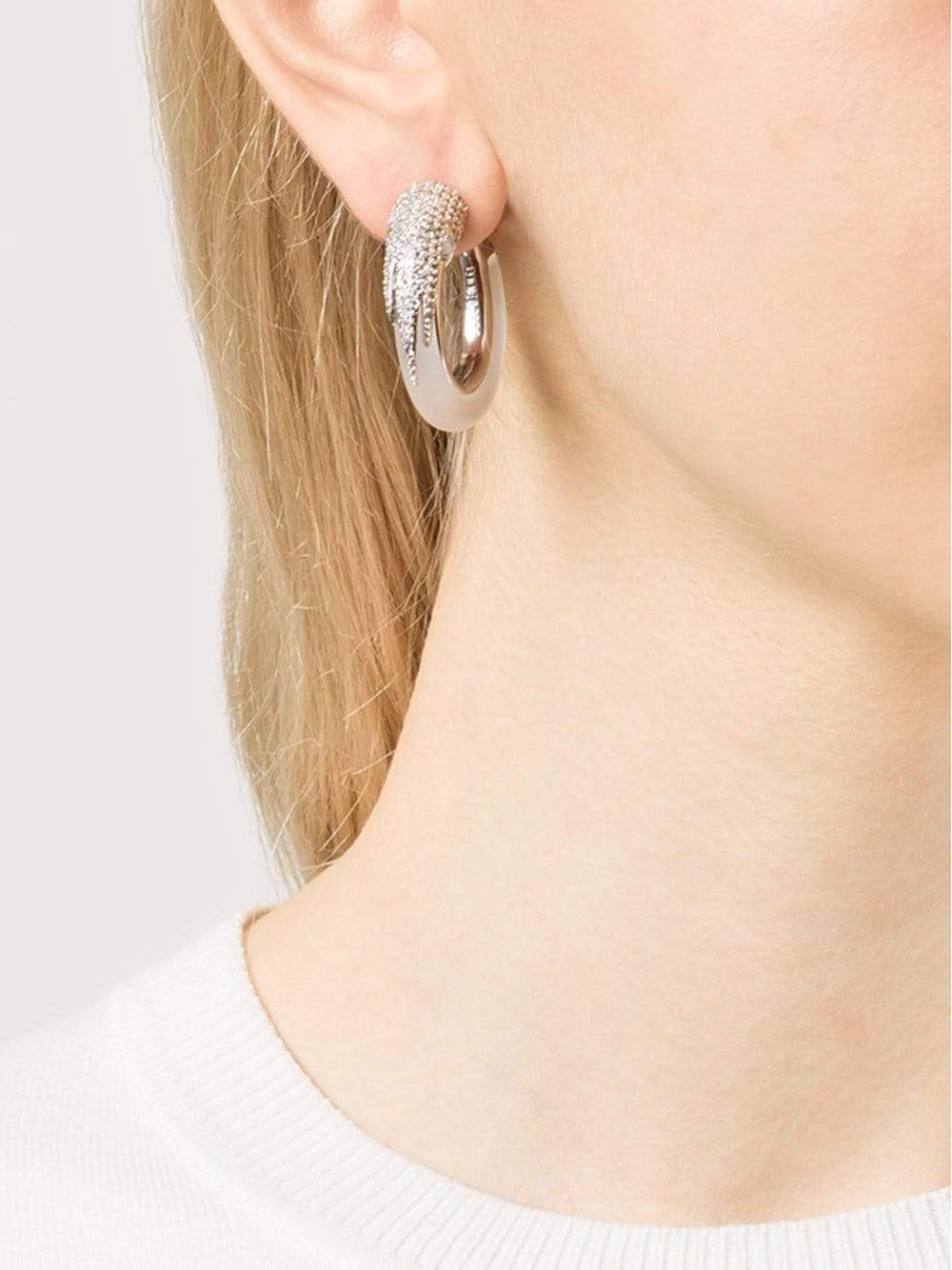 EDDIE BORGO-Plume Hoop-SILVER